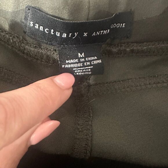 Sanctuary Camouflage Green Leggings Medium (h1) - Picture 6 of 6